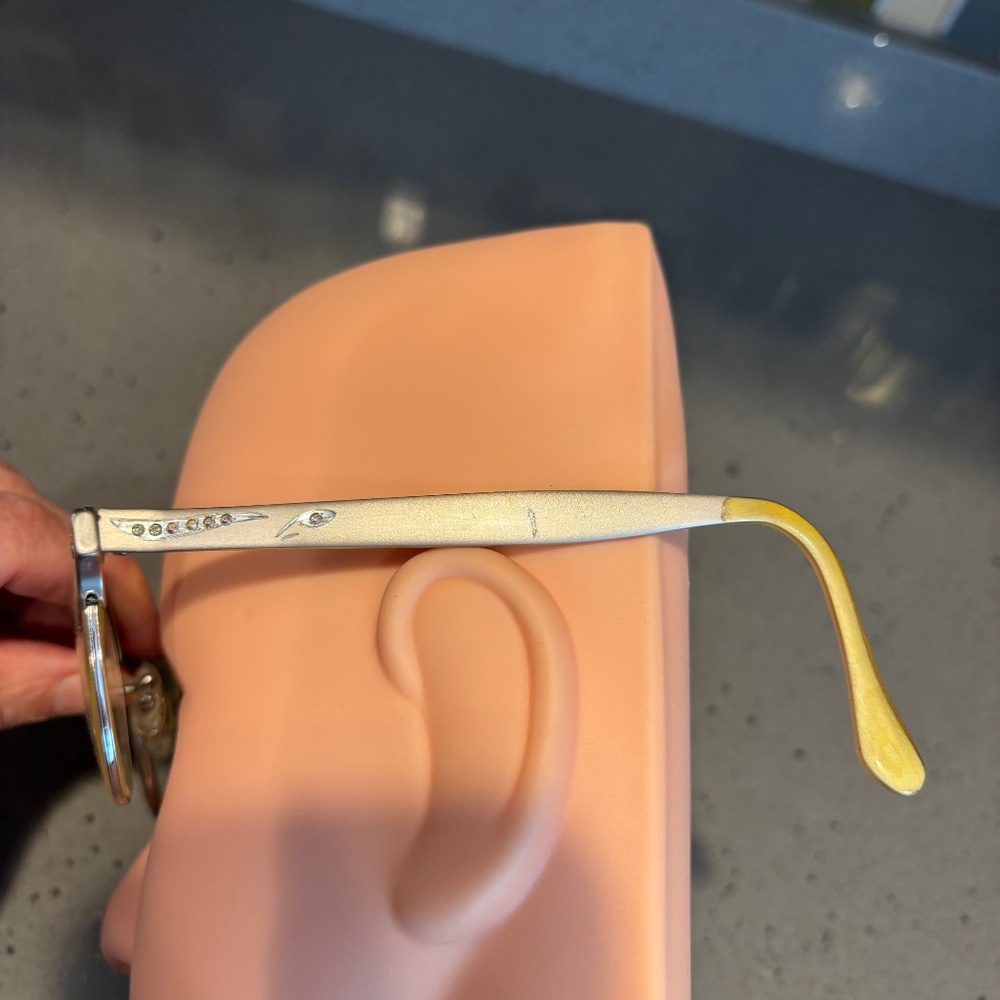 Vintage 50's Cat Eye Metal Glasses - image 4